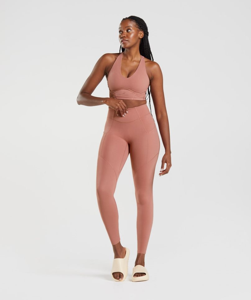 Women's Gymshark Whitney Everyday Pocket Leggings Pink | NZ 5NCOKF